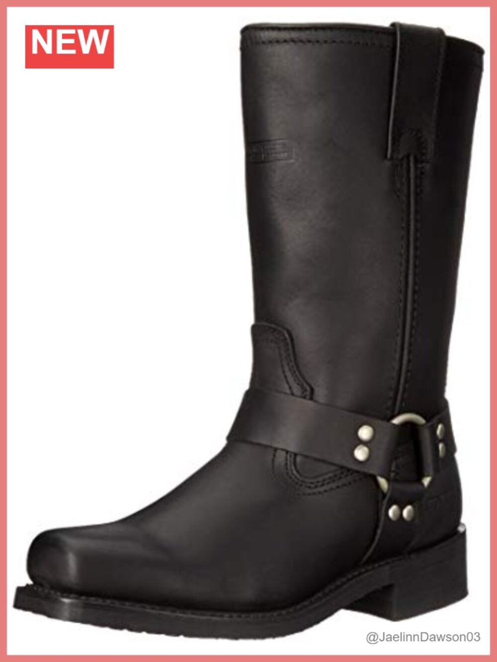AdTec Women's Harness Boot Leather Mid-Calf Motorcycle Work Boot